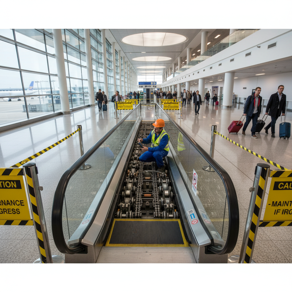 Escalator maintenance inspection