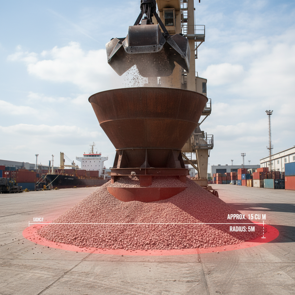 Cargo spill detection at hopper zone